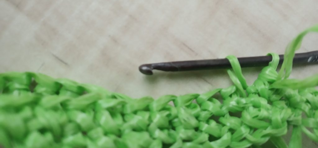 как вязать мочалку крючком с вытянутыми петлями